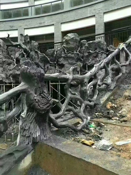 水泥假树护栏 水泥假树护栏